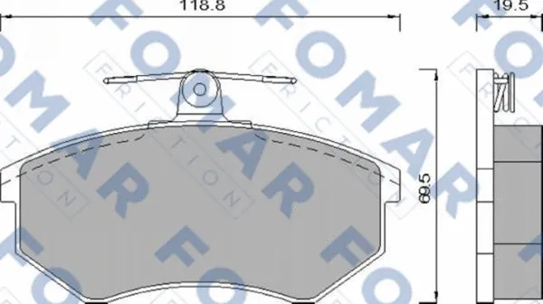 Brake Pad Set, disc brake (FO 432781)