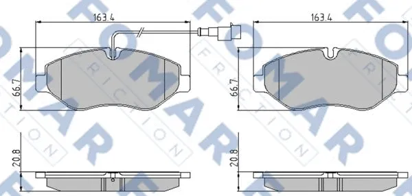 Brake Pad Set, disc brake (FO 934281)