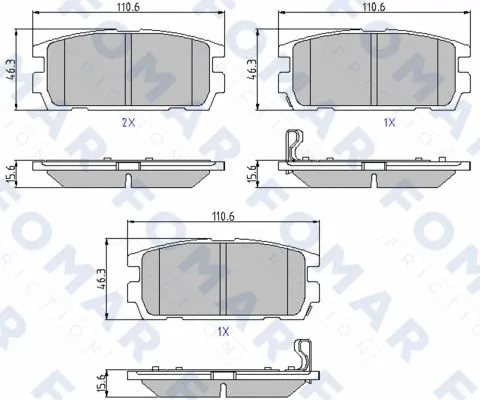 Brake Pad Set, disc brake (FO 858281)