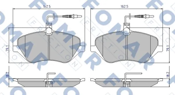 Brake Pad Set, disc brake (FO 934981)
