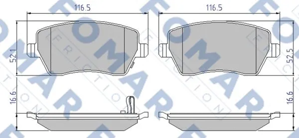 Brake Pad Set, disc brake (FO 839181)