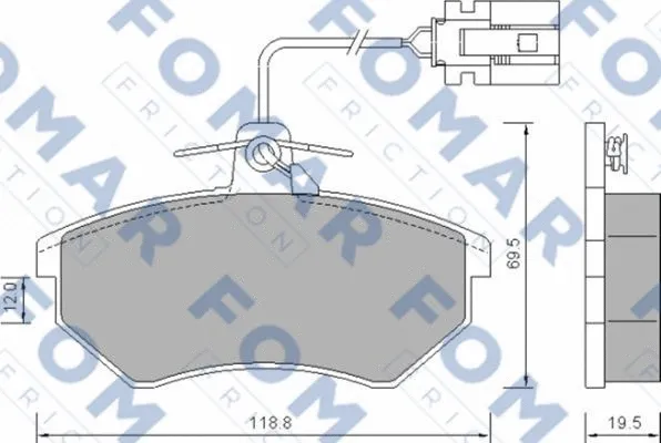 Brake Pad Set, disc brake (FO 634381)