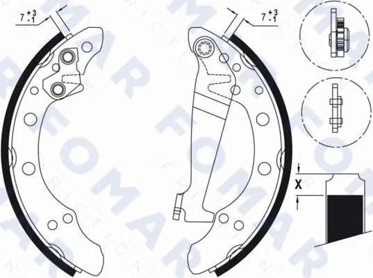 Brake Shoe Set (FO 0344)
