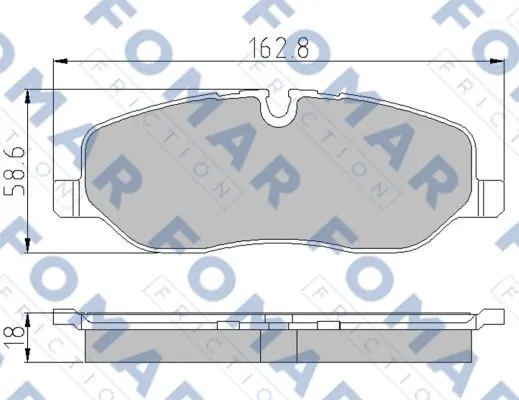 Brake Pad Set, disc brake (FO 934881)