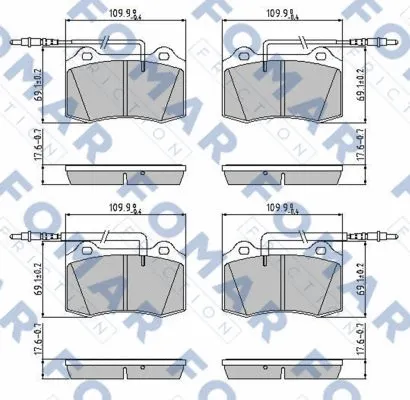 Brake Pad Set, disc brake (FO 800381)