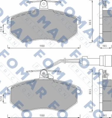 Brake Pad Set, disc brake (FO 488681)