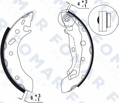Brake Shoe Set (FO 9023)