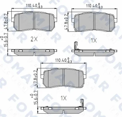 Brake Pad Set, disc brake (FO 859881)