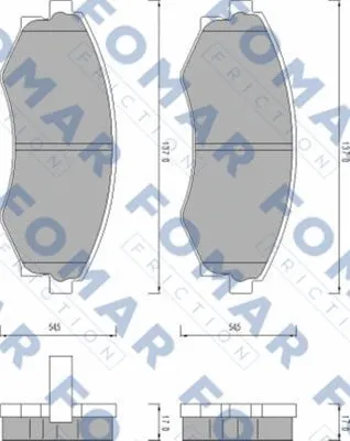 Brake Pad Set, disc brake (FO 448781)
