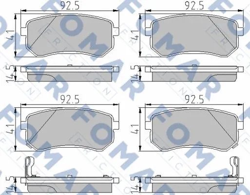 Brake Pad Set, disc brake (FO 927681)