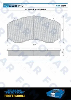 Brake Pad Set, disc brake (FO 675381)