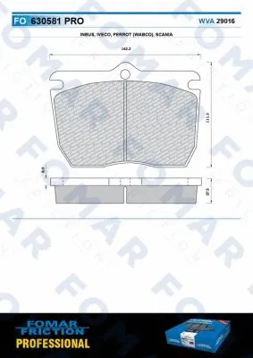 Brake Pad Set, disc brake (FO 630581)