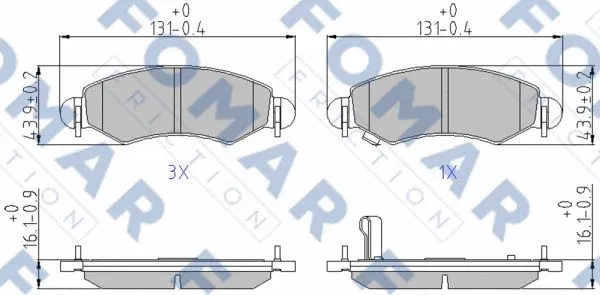 Brake Pad Set, disc brake (FO 894781)