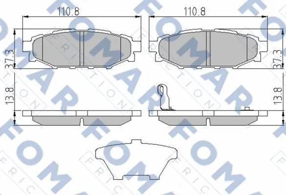 Brake Pad Set, disc brake (FO 974081)
