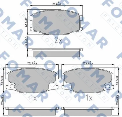 Brake Pad Set, disc brake (FO 898581)