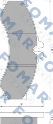 Brake Pad Set, disc brake (FO 627681)