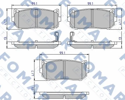 Brake Pad Set, disc brake (FO 903481)