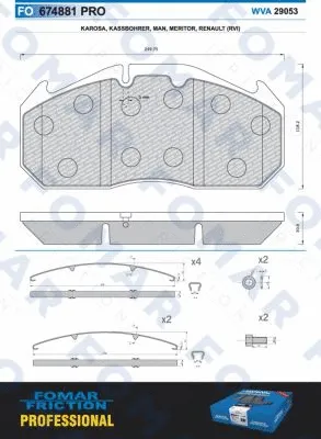 Brake Pad Set, disc brake (FO 674881)