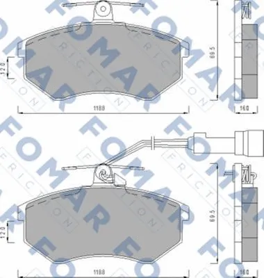Brake Pad Set, disc brake (FO 670281)