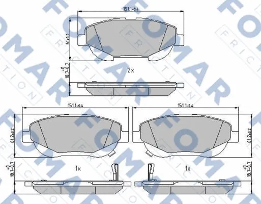 Brake Pad Set, disc brake (FO 242381)