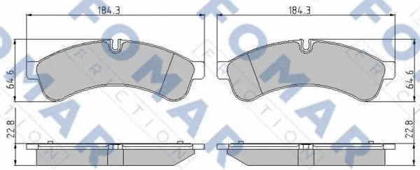 Brake Pad Set, disc brake (FO 929281)