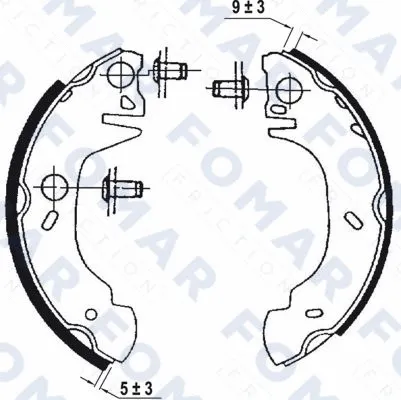 Brake Shoe Set (FO 0644)