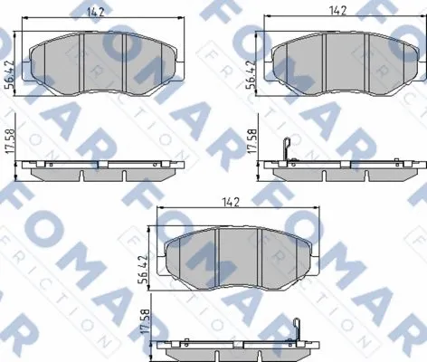 Brake Pad Set, disc brake (FO 911681)