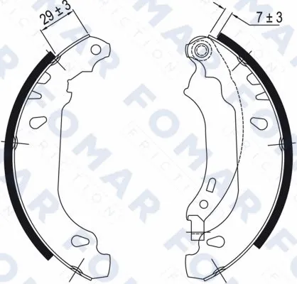 Brake Shoe Set (FO 9051)