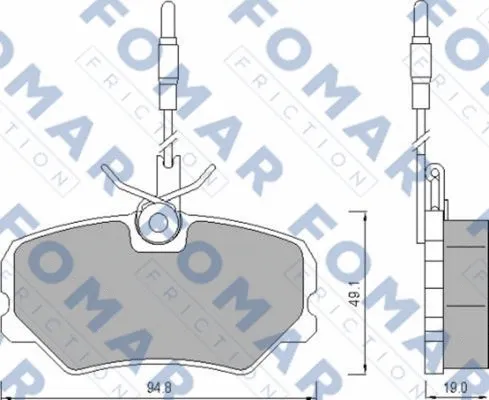Brake Pad Set, disc brake (FO 492281)