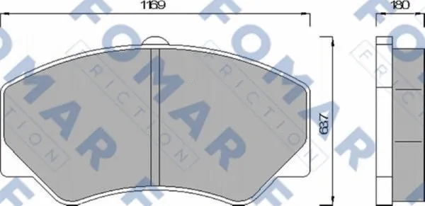 Brake Pad Set, disc brake (FO 498381)