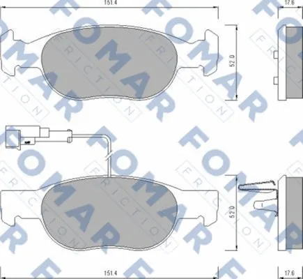 Brake Pad Set, disc brake (FO 624381)