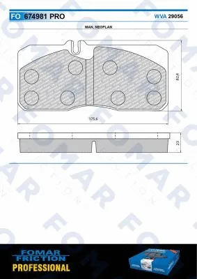 Brake Pad Set, disc brake (FO 674981)