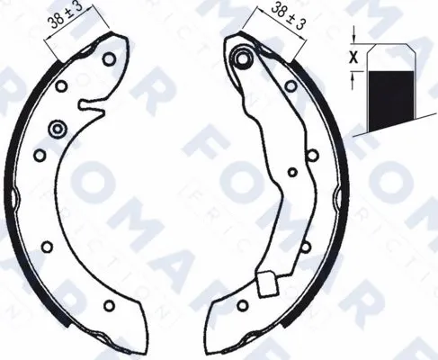 Brake Shoe Set (FO 0579)