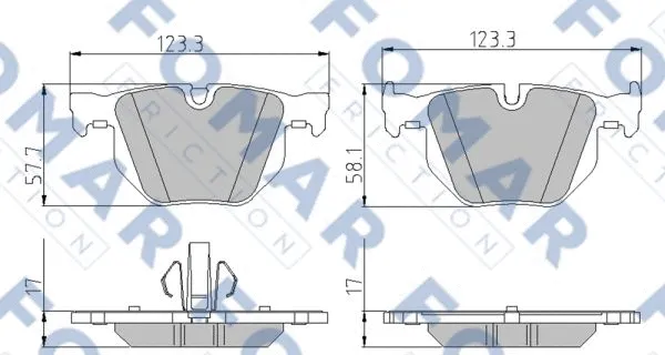 Brake Pad Set, disc brake (FO 930181)