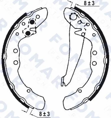 Brake Shoe Set (FO 0572)