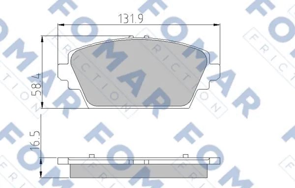 Brake Pad Set, disc brake (FO 908481)