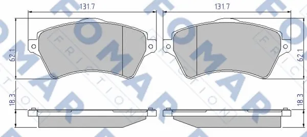Brake Pad Set, disc brake (FO 905881)