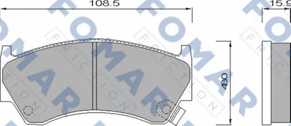 Brake Pad Set, disc brake (FO 639981)