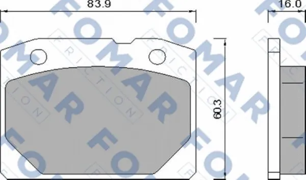 Brake Pad Set, disc brake (FO 465686)