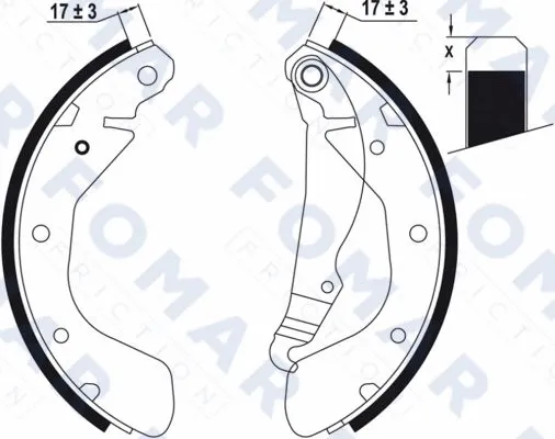 Brake Shoe Set (FO 0635)