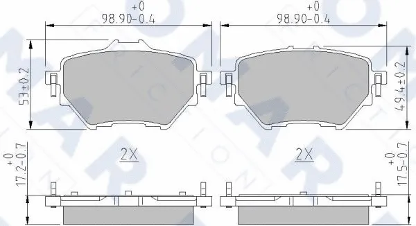 Brake Pad Set, disc brake (FO 261781)