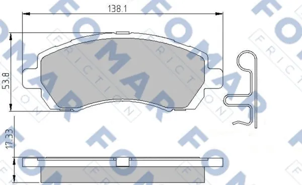 Brake Pad Set, disc brake (FO 936581)