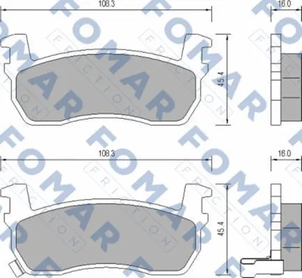 Brake Pad Set, disc brake (FO 656081)