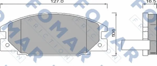Brake Pad Set, disc brake (FO 486681)