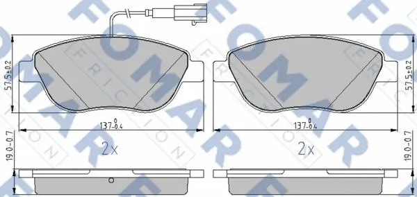 Brake Pad Set, disc brake (FO 217581)