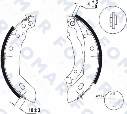 Brake Shoe Set (FO 0392)