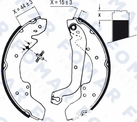 Brake Shoe Set (FO 0383)