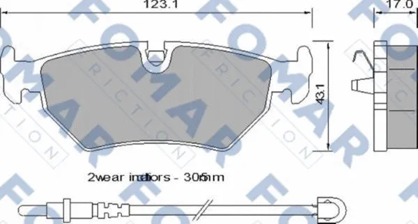 Brake Pad Set, disc brake (FO 729281)