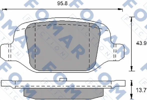 Brake Pad Set, disc brake (FO 688881)
