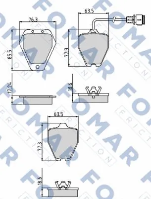 Brake Pad Set, disc brake (FO 900481)